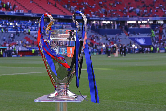 UEFA Champions League Trophy (Cup) presents before the UCL Final game Paris Saint-Germain v Inter at Munich arena in Munich, Germany