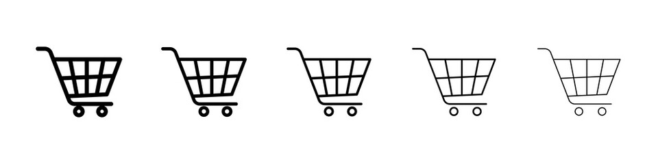 Shopping icon graphic set. trendy stroke line style