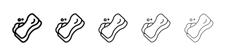 Soap icon graphic set. trendy stroke line style