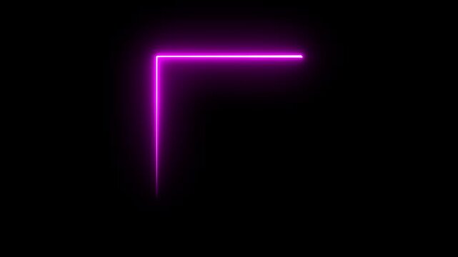 Square rectangle Neon frame border line animation.
Neon glowing frame border animation alpha channel.