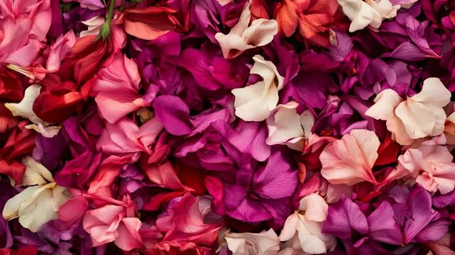 Vibrant Geranium Petals: A Colorful Floral Tapestry