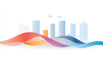 Business background of urban skyline