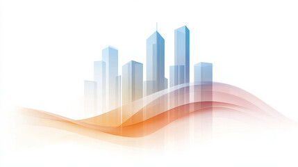 Business background of urban skyline
