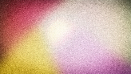 Vibrant abstract 4K background blending rich red, golden yellow, and soft purple hues with a bright light and dynamic grainy texture for lively designs