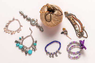 Colorful Collection of Handmade Jewelry on Display