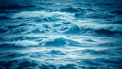 group of blue waves in the ocean