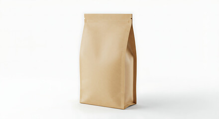 Eco-friendly kraft pouch ideal for branding, packaging mockup, or food product design.