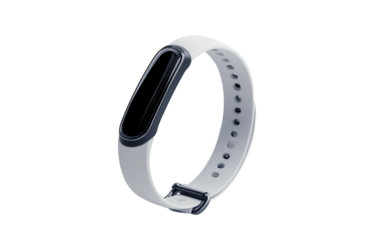 Modern fitness smart band hovering with minimalist design showcasing advanced health tracking isolated on transparent background PNG