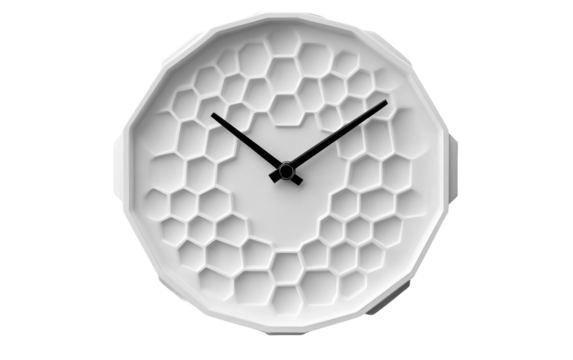 Contemporary minimalist wall clock with white face perfect for modern interiors isolated on transparent background PNG