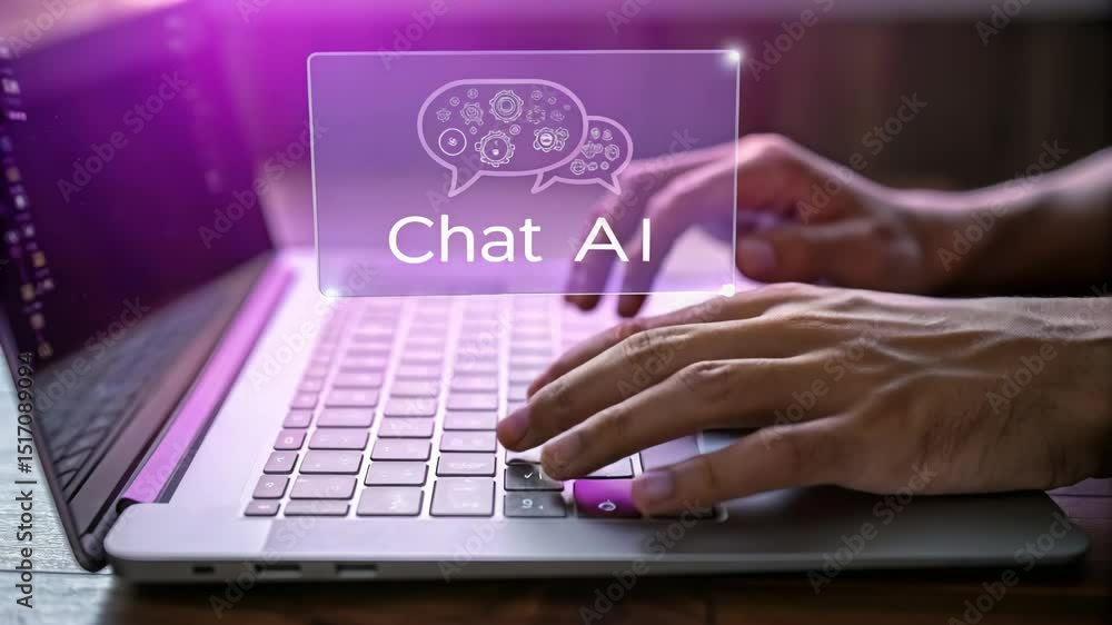 Aufkleber Explore the capabilities of a Chat Bot powered by Artificial Intelligence technology for seamless human interaction and efficient problem-solving in various applications.
