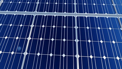 Close view of a modern solar panel during. Close-up of Solar cell farm power plant eco technology. Landscape of solar cell panels in a photovoltaic power plant.concept of sustainable resources 