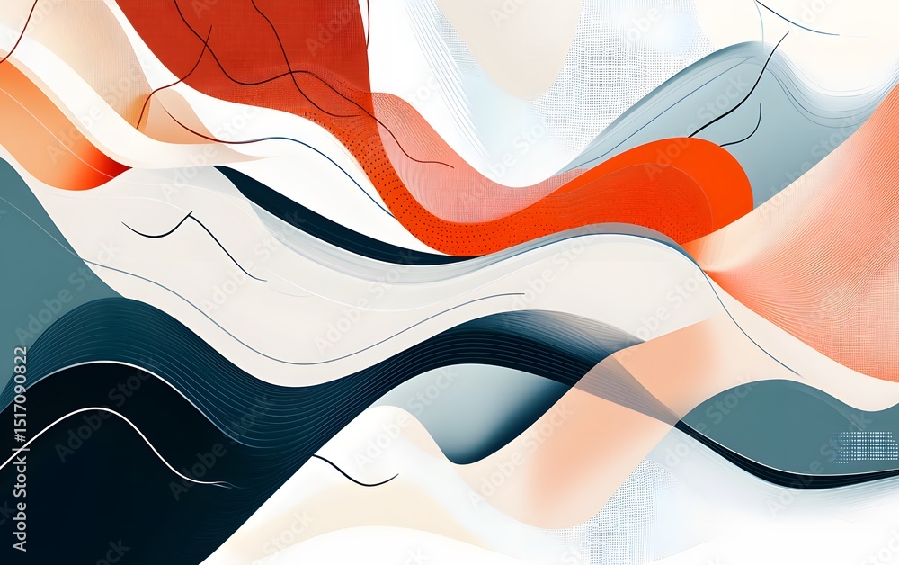 Poster an abstract design featuring fluid shapes and vibrant colors creates a captivating visual experience
