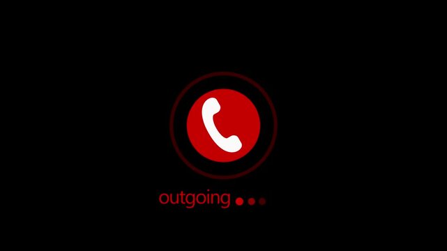 Phone Signal Wave Transmission Wireless Animation, Symbolizing an Outgoing Call