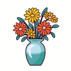 Elegant Flower in Vase Icon Vector Illustration for Graphic Design Projects