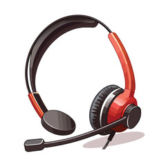 Professional Headphone for Support or Service Call Center Equipment in Office