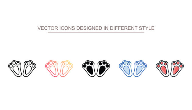 Rabbit's Foot icon design with white background stock illustration