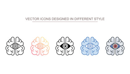 Intuition icon design with white background stock illustration