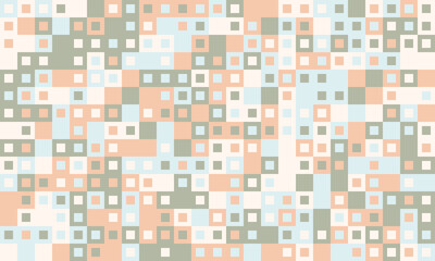 Abstract pastel square mosaic pattern.  Perfect for website backgrounds, textile designs, or modern art projects. This calming, geometric design evokes feelings of serenity and order.