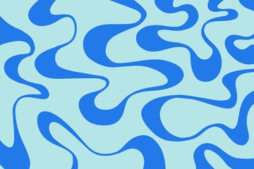 Blue Wavy Aesthetic Background