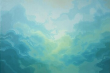 Abstract Sky Illustration with Cloud and Blue Texture
