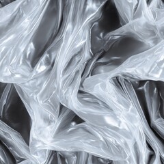 seamless texture features a display of distorted white transparent plastic film.
