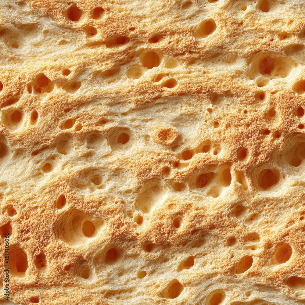 Poster seamless texture this displays an incredibly lifelike representation of bread, featuring intricate d