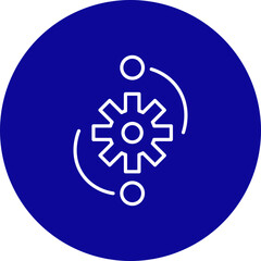 Automation Vector Line Black Circle Icon Design