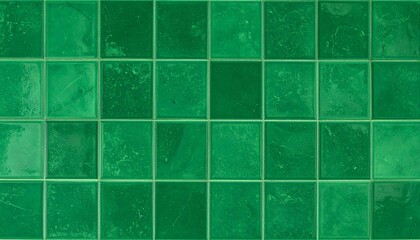 Vintage green ceramic tile background, ideal for kitchen or bathroom interior design and decorative concepts.