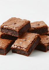 Brownies isolated on a white background 