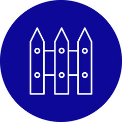 Boundaries Symbol  Vector Line Blue Circle Icon Design