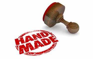 Hand-Made Stamp High Quality Product Custom Artisanal Goods 3d Illustration