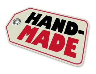 Hand-Made Price Tag Product One of a Kind Artisan Crafts 3d Illustration