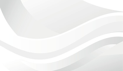 Abstract grey smooth flowing wave lines background, Dynamic sound wave element design. - stock illustration