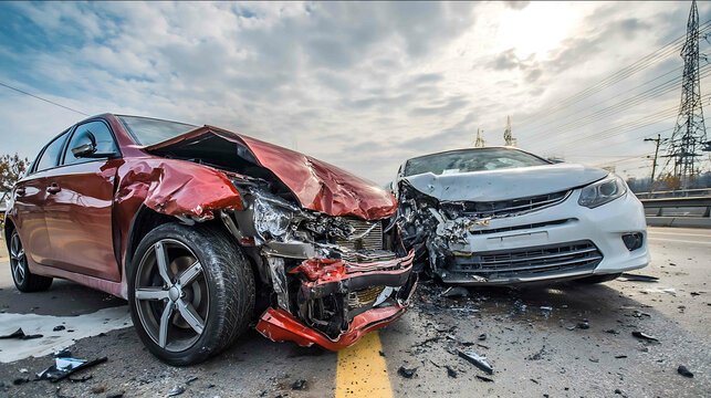 an editorial photograph for the blog article titled Types of Injuries in FrontEnd Accidents FrontEnd Collision Attorneys personal injury lawyers hyper reali