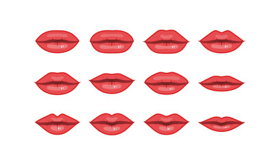 Various(different) types of lip shapes