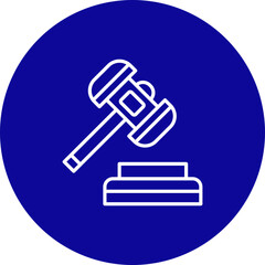 Law  Blue Circle  Icon Design