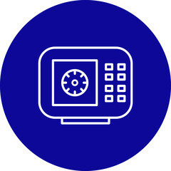 Safety Box  Blue Circle  Icon Design