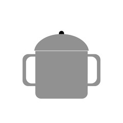 stainless steel kettle. stainless steel pan or pot icon. cooking symbol design element vector	