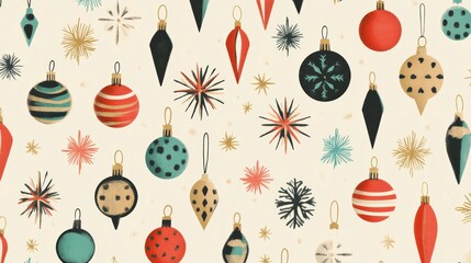 Festive Christmas ornament pattern.