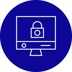 Password Vector Blue Circle  Icon Design