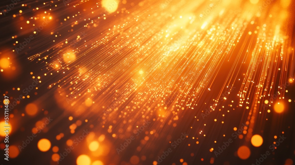 Aufkleber abstract golden light rays and bokeh effect background.