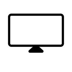 flat screen tv icon, monitor video or foto