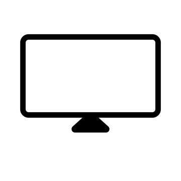 flat screen tv icon, monitor video or foto