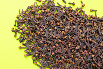 A spice of dried cloves, herbal medicine plant