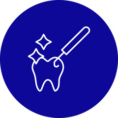 Scaling Vector Blue Circle Icon Design