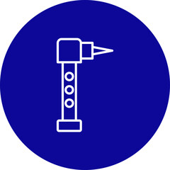 Dental Drill Vector Blue Circle Icon Design