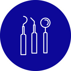 Excavator Vector Blue Circle Icon Design