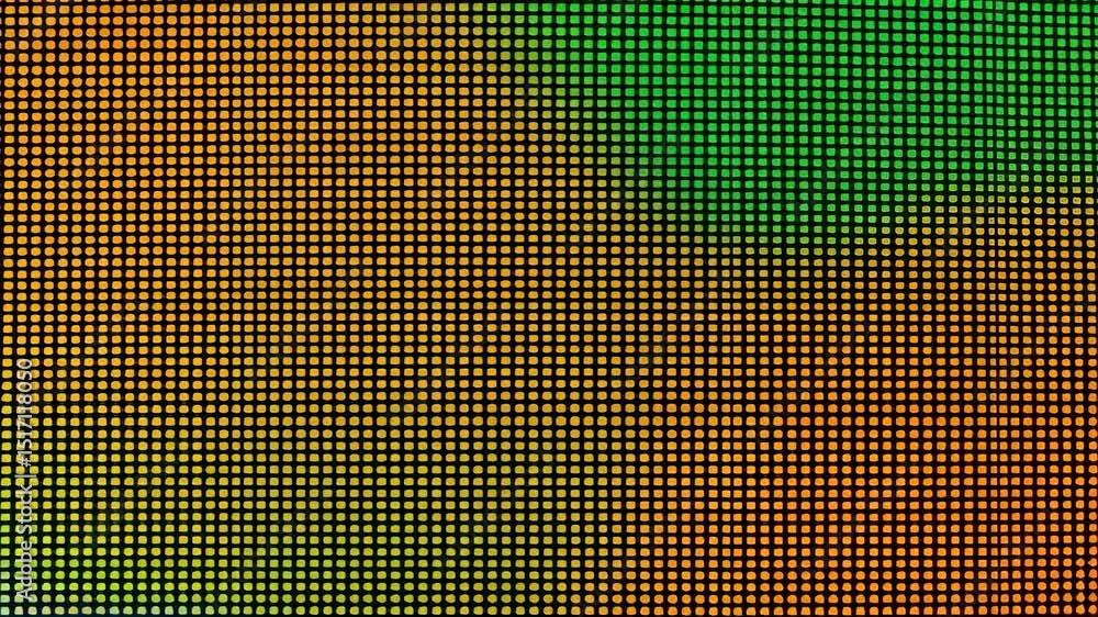 Poster abstract gradient pattern with vibrant, colorful dots on black background, creating a modern and vis