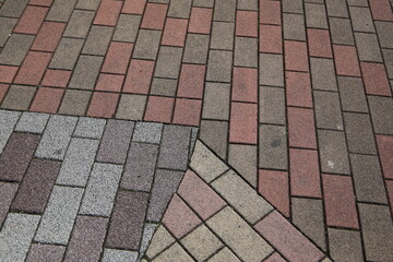 Pavement brickwork in Tokyo Japan