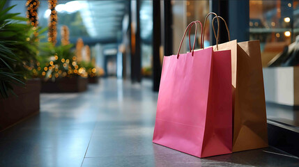 show the concept of shopping but without people for advertising